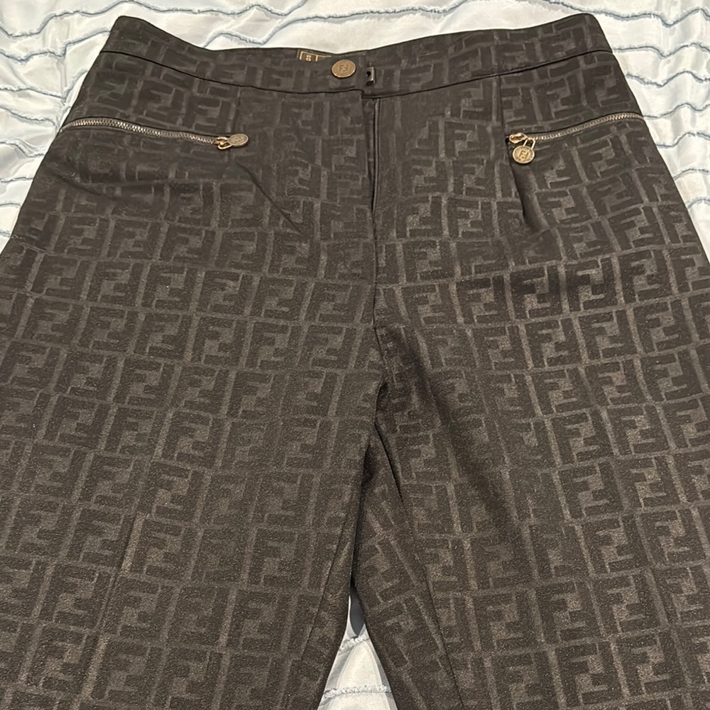 Fendi Monogram Gray Pants